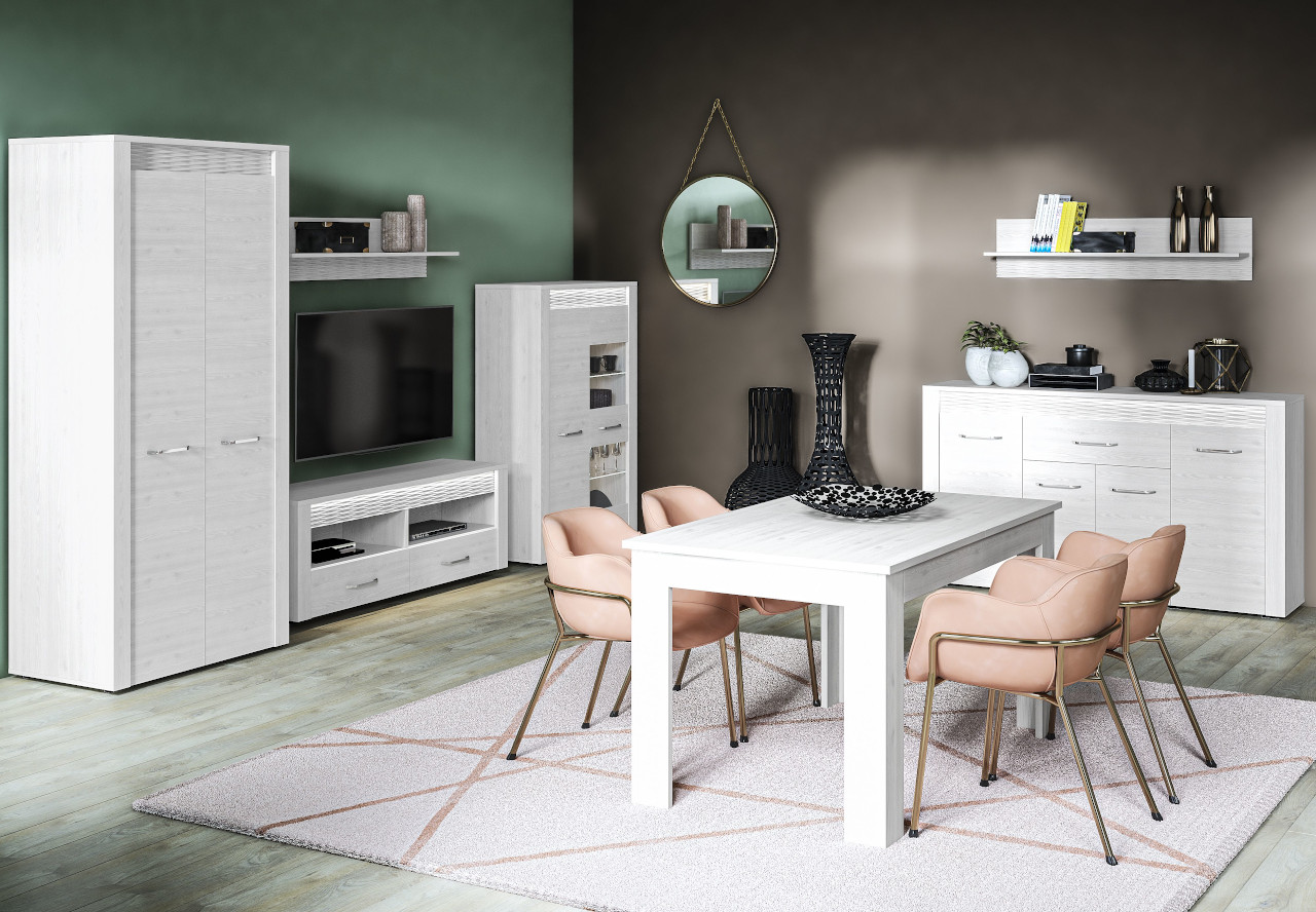 Conjunto de muebles de salón CORONA 1 pino nieve