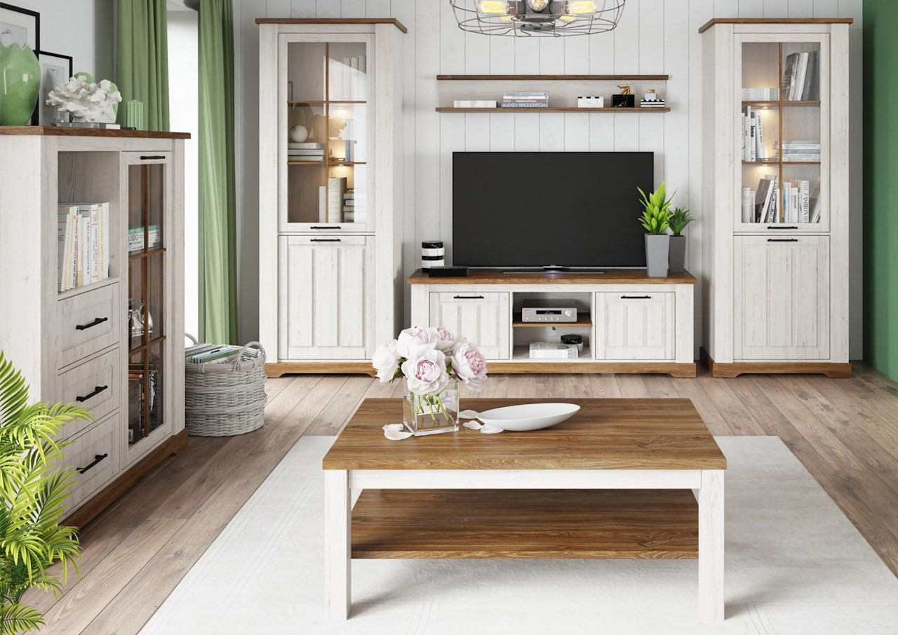 Conjunto de muebles de salón COUNTRY 1 roble stirling / pino andersen