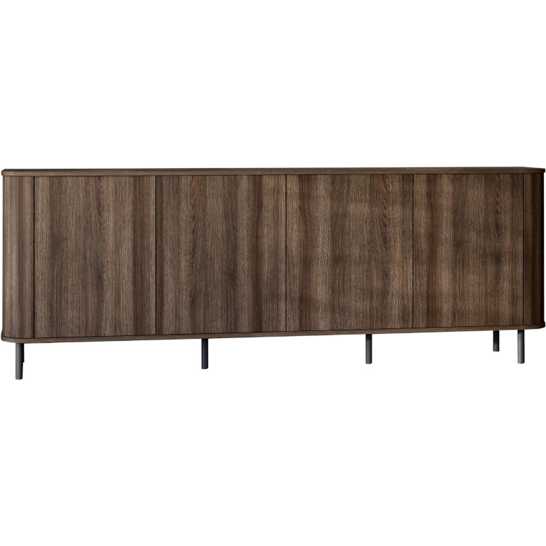 Cómoda de 4 puertas, roble azelio barroco