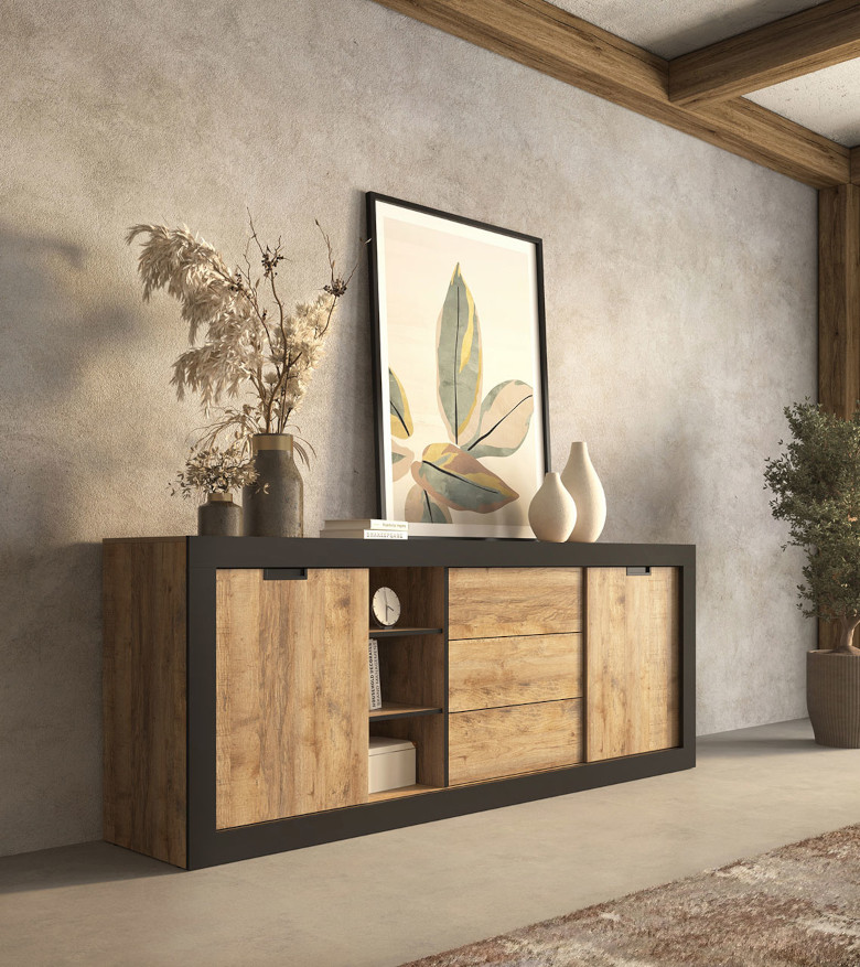 Cómoda Trudo 25 Samdal de roble negro