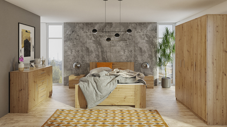 Dormitorio artesanal Boney 8 de roble