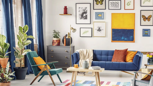 Acentos de color en el diseño interior