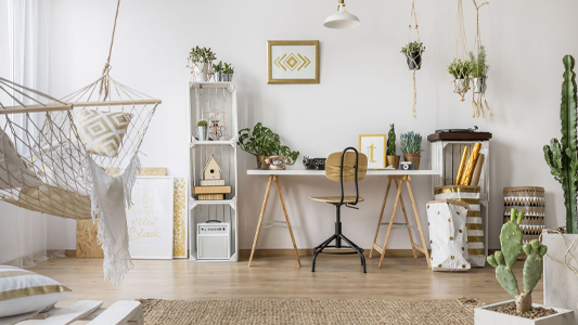 Habitación juvenil al estilo boho