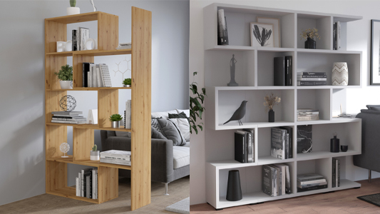 Estantería escalonada: una pieza de mobiliario funcional y de diseño.