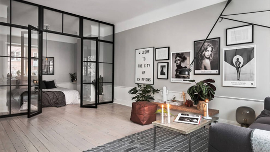 Salón scandi+loft - unimos los estilos